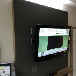 student accommodation tv backboard